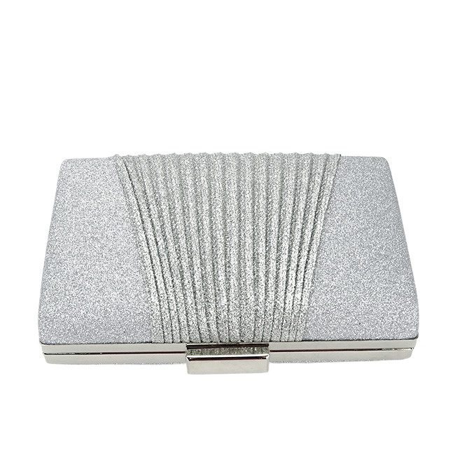 Clutch elegant argintiu cu sclipici B-1009 05 Argintiu