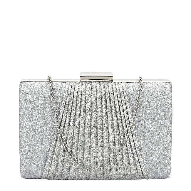Clutch elegant argintiu cu sclipici B-1009 05 Argintiu