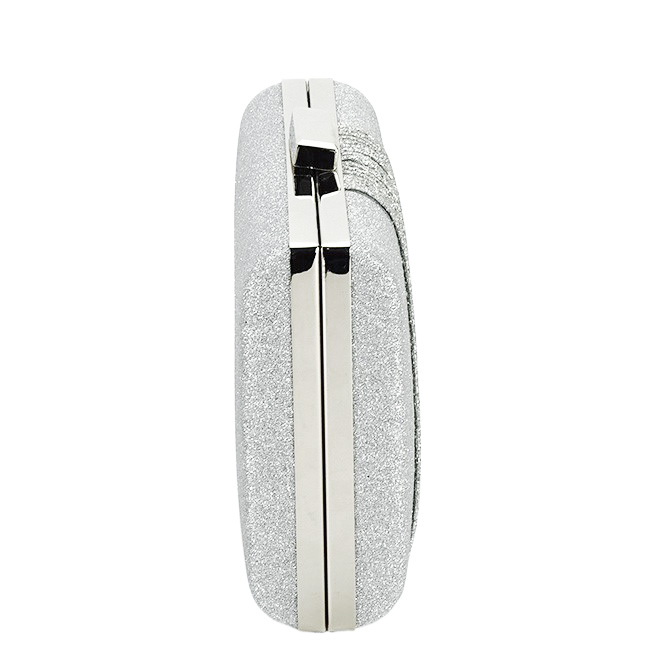 Clutch elegant argintiu cu sclipici B-1009 05 Argintiu