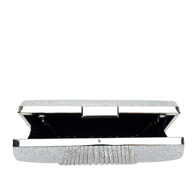 Clutch elegant argintiu cu sclipici B-1009 05 Argintiu