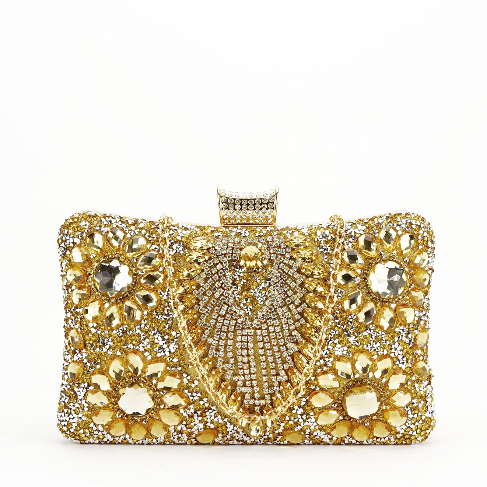 Clutch elegant auriu cu cristale B-2023-15 05 Auriu