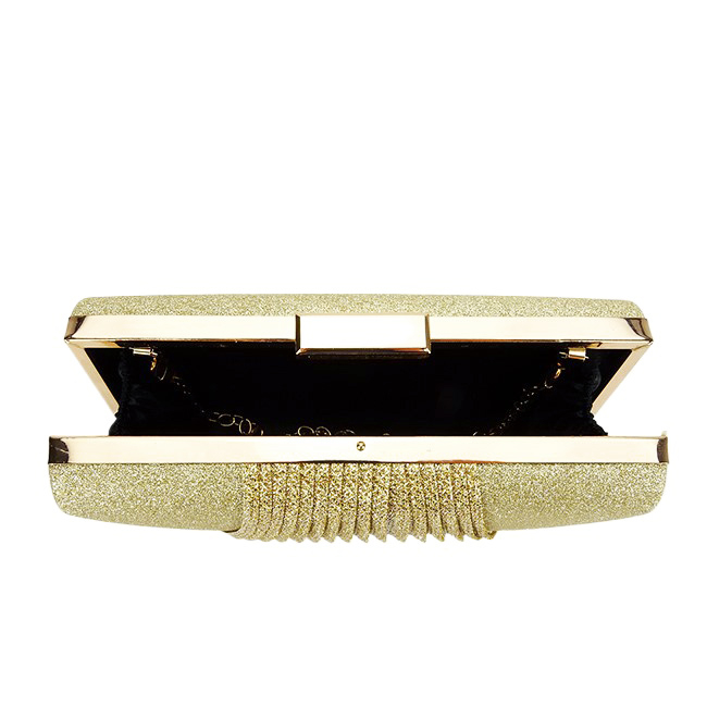 Geanta clutch auriu cu sclipici B-1009 05 Auriu