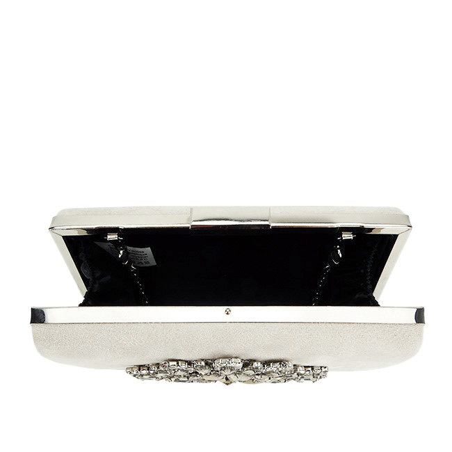 Clutch elegant decorat cu pietre bej B-B18100 05 Bej