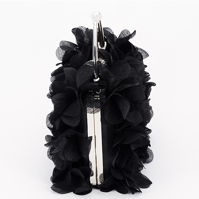 Clutch elegant negru cu model floral 3D B-BXQ-327 05 [3]
