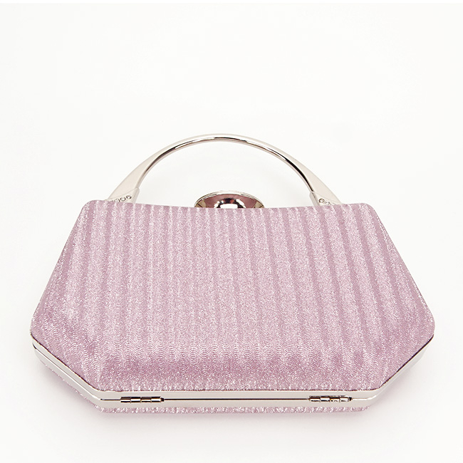 Geanta clutch roz cu cristale si sclipici B-55461 06 Roz