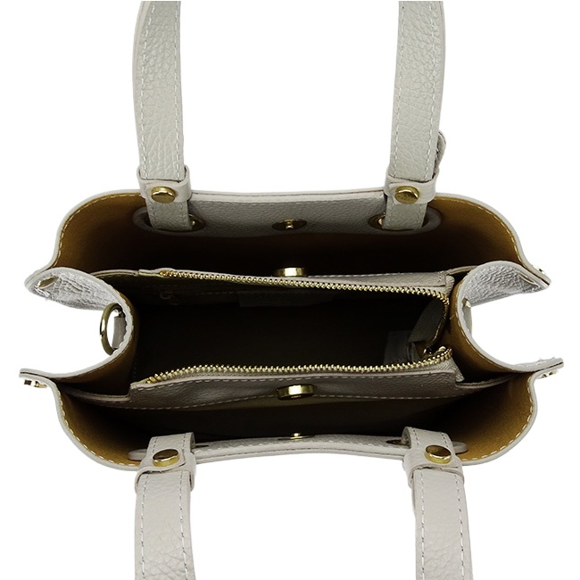 Geanta din piele naturala gri B-8916 129 [6]