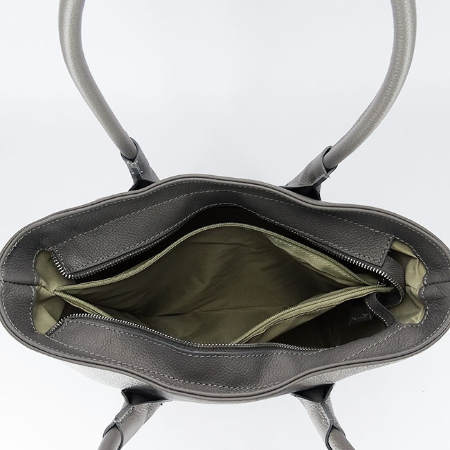 Geanta gri inchis din piele naturala B-8966 123 [4]