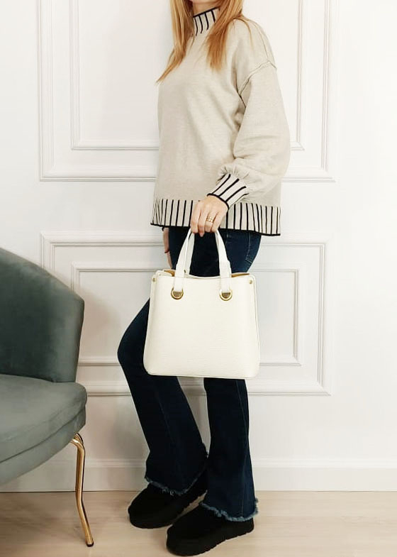 Ivory közepes méretű valódi bőr tása 8916 129 [1]