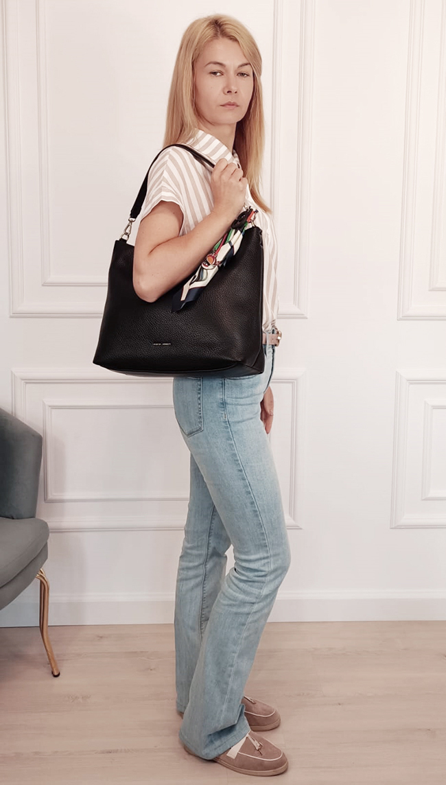 Fekete nagy méretű David Jones táska CM8222 12 [1]