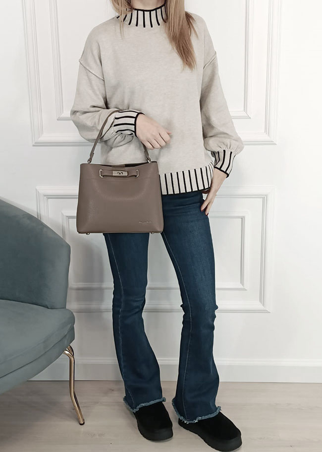 Taupe közepes méretű Flora&CO Paris táska F8510 M3 [1]