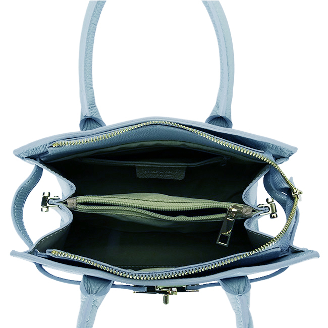 Világos kék valódi bőr közepes táska 1727 122 [7]