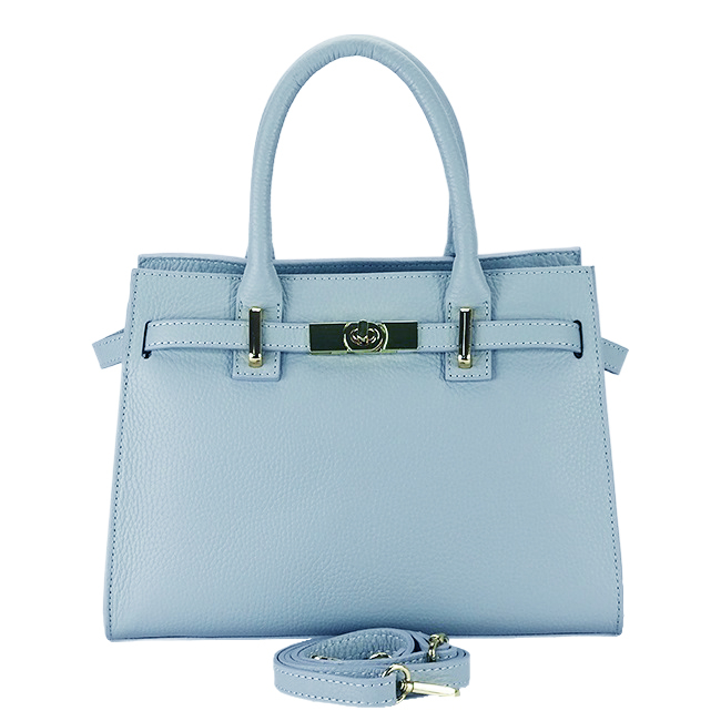 Világos kék valódi bőr közepes táska 1727 122 [5]