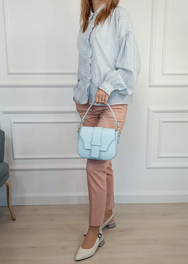 Világoskék valódi bőrtáska 2031 127 [2]