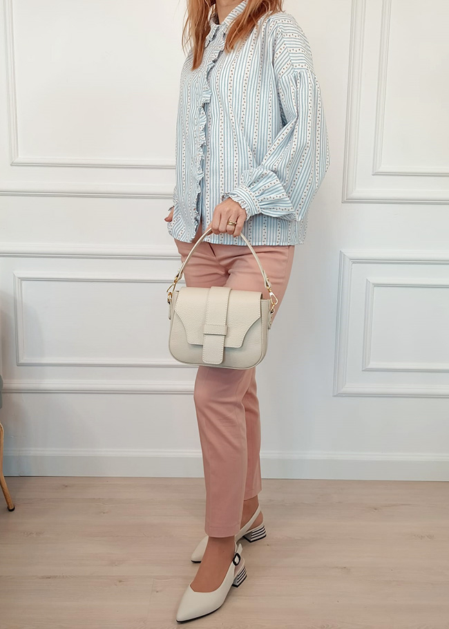 Világosbézs valódi bőrtáska 2031 127 [2]