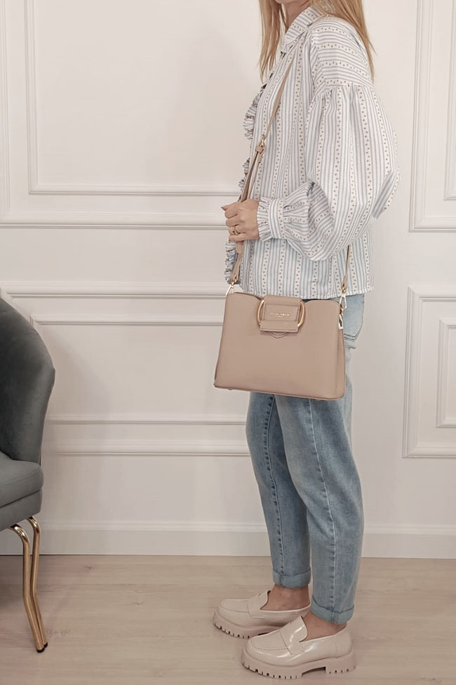 Geanta medie bej FLORA&Co B-F6977 16 [2]