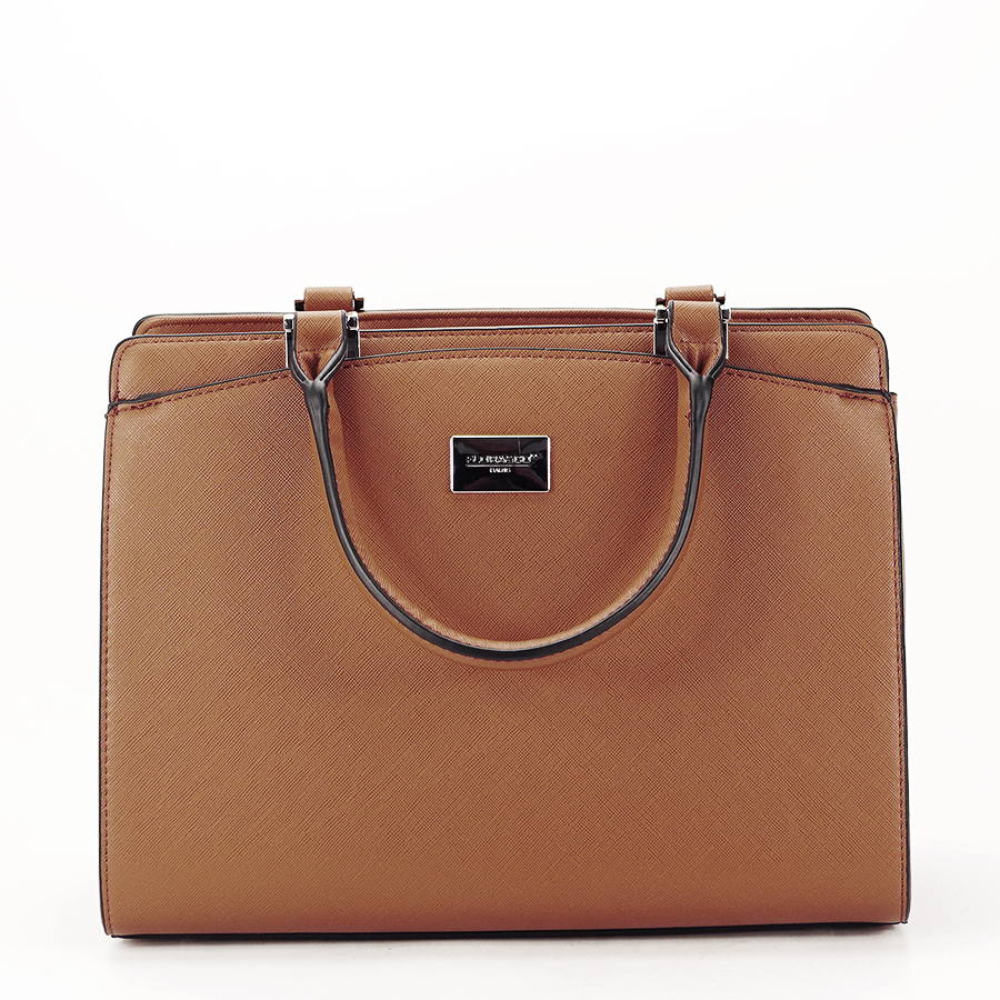 Geanta dama office casual B-F6346 13, Camel Maro deschis