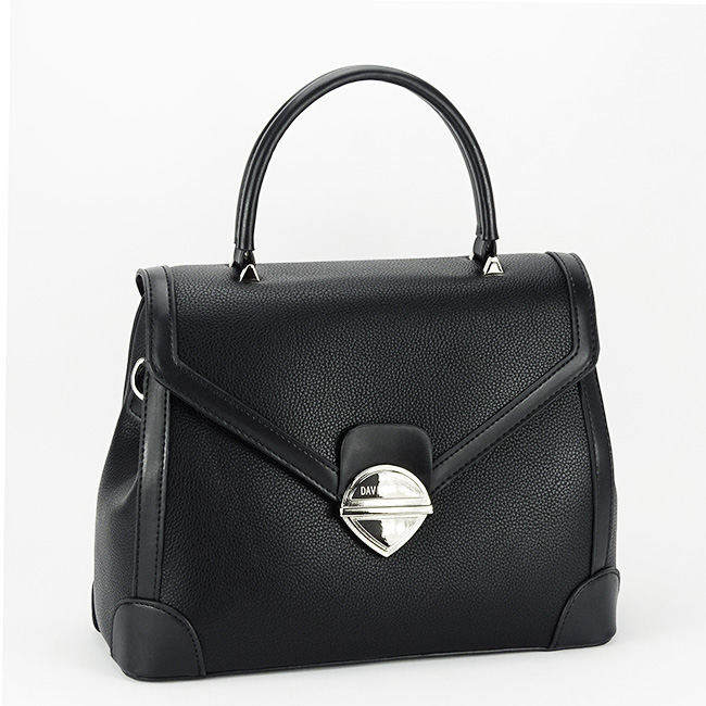Geanta dama cu maner, Neagra B-7058-1 11 Negru