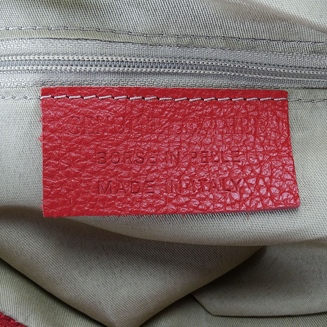 Piros közepes méretű bőrtáska 8905 128 [9]