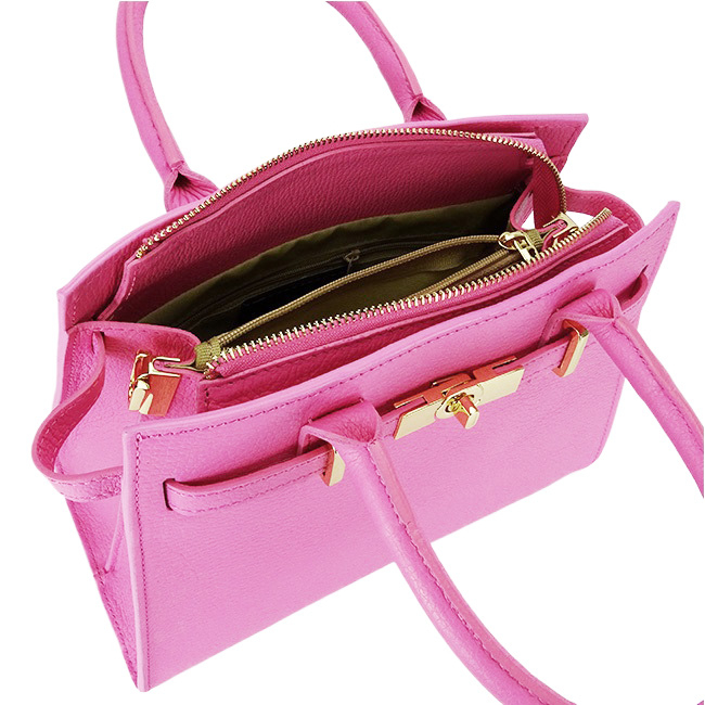 Bonbonrózsaszín valódi bőr táska 727 122 [9]