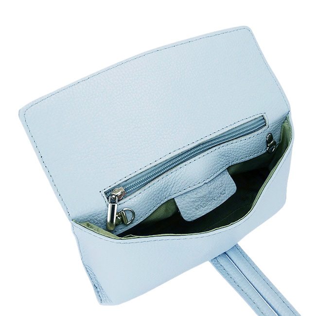 Világoskék valódi bőr kistáska 1732 123 [9]