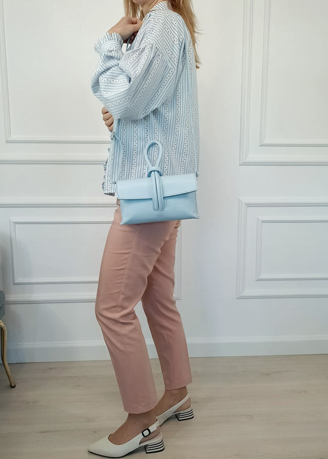 Világoskék valódi bőr kistáska 1732 123 [1]