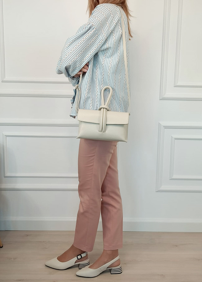 Világosbézs valódi bőr kistáska 1732 123 [1]