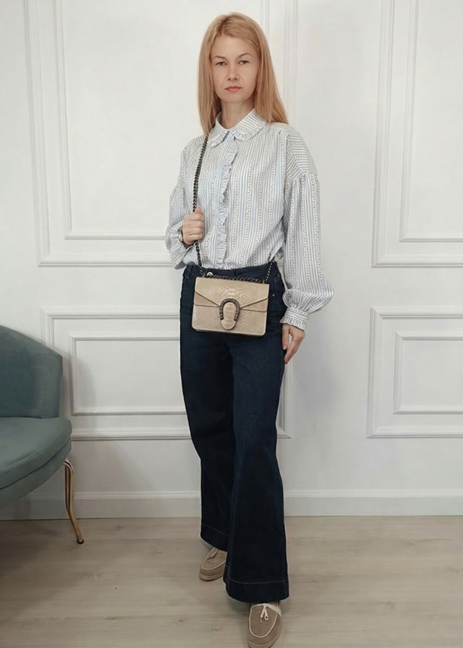 Bézs valódi bőr kistáska 8936 120 [1]