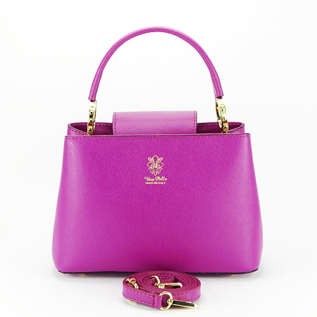 Geanta mica din piele naturala B-8950 120 Fucsia Fucsia
