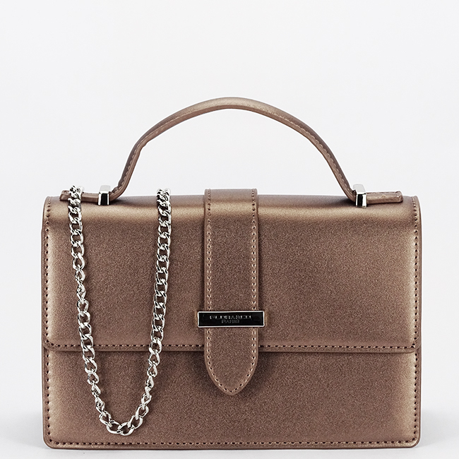 Flora&Co Paris kis fémes barna női táska F8566 14 [2]