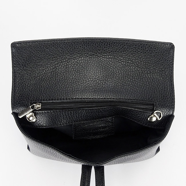 Fekete valódi bőr kistáska 1732 123 [8]