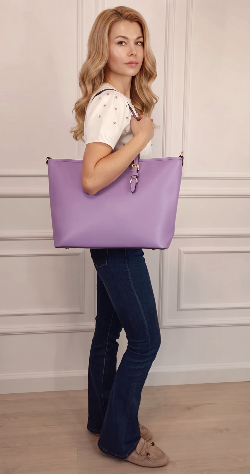 Lila Flora&Co Paris nagy méretű táska F1808 16 [1]