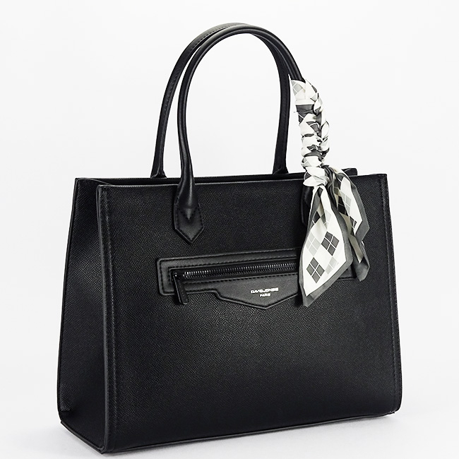 David Jones Paris fekete női táska sállal CM7642-1 11 [2]