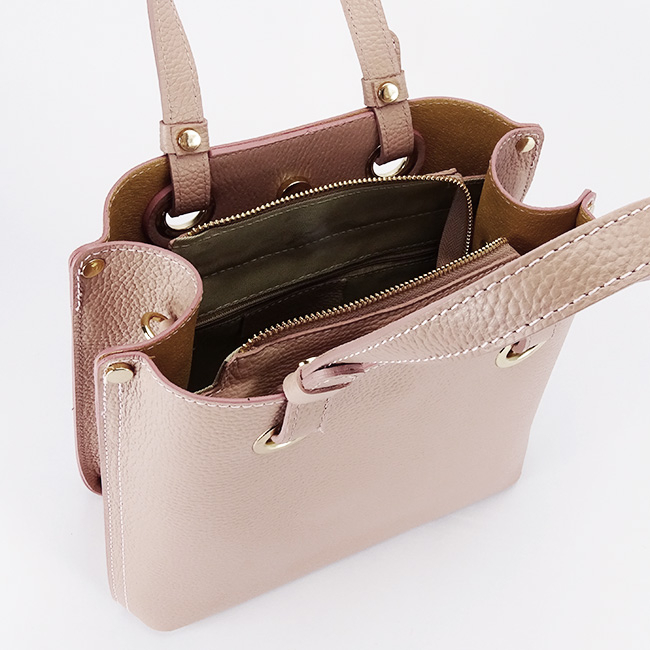 Világos rózsaszín valódi bőrtáska 8916 129 [7]