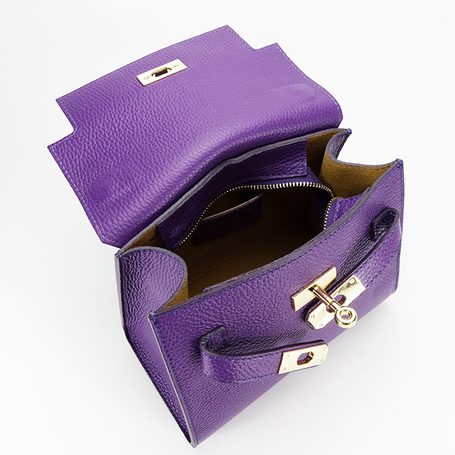 Geanta dama din piele naturala B-8949 121, Violet Violet