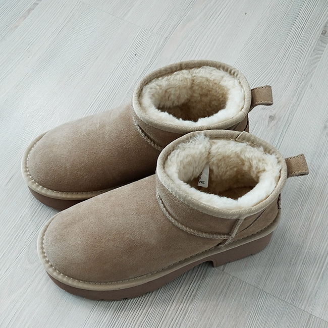 Ghete bej cu platforma din piele naturala B-JB1999 116 [7]