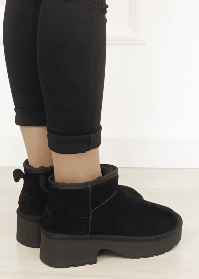 Ghete negre cu platforma din piele naturala B-JB1999 116 [6]