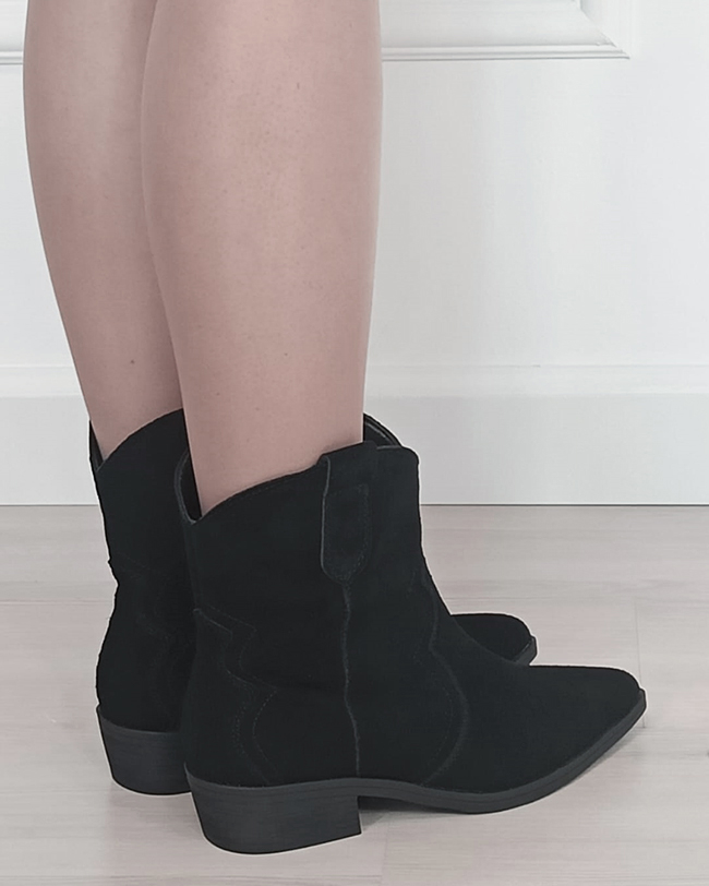 Ghete dama negre din piele naturala B-5310 110 [4]