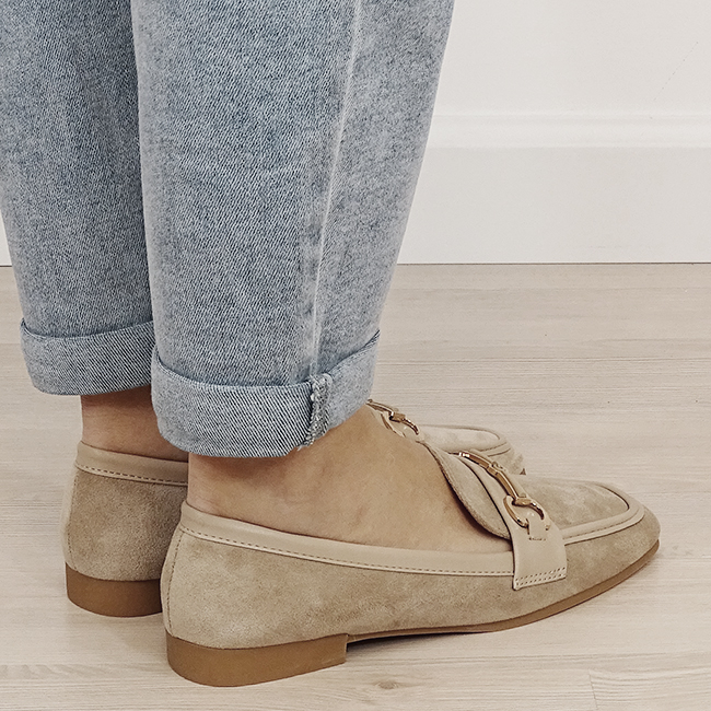 Mocasini bej de tip loafers B-9736 01 [4]