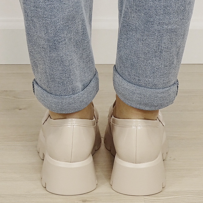 Mocasini bej lacuiti de tip loafers B-MO-6 01 [3]