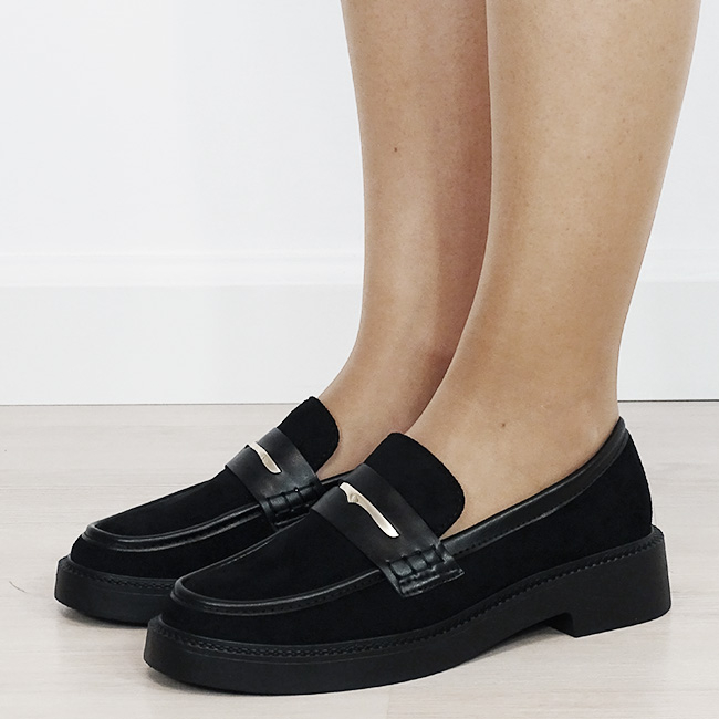 Mocasini negri cu detaliu metalic B-1535 03 [1]