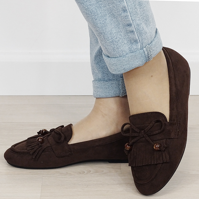 Mocasini maro de tip loafers B-DXJ1530 02 [1]