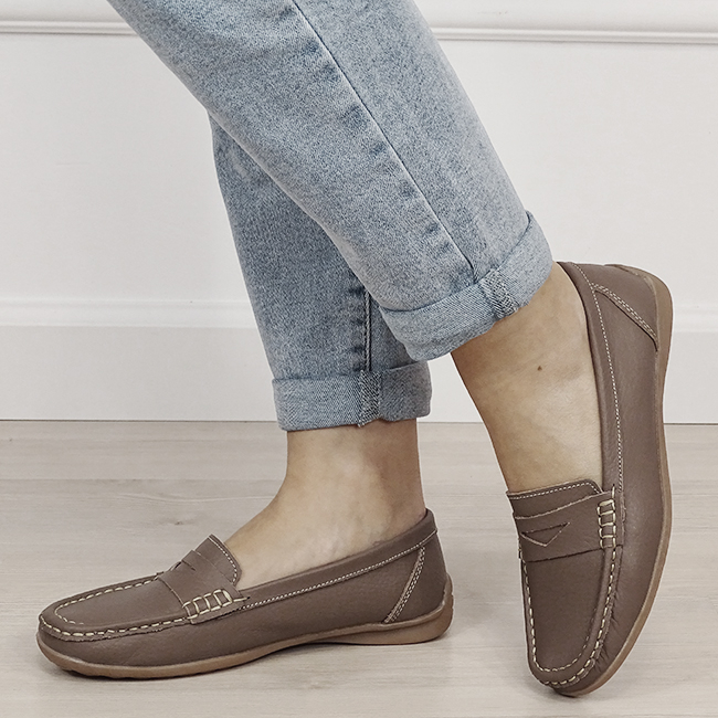 Mocasini maro din piele naturala B-5128 M4 [1]