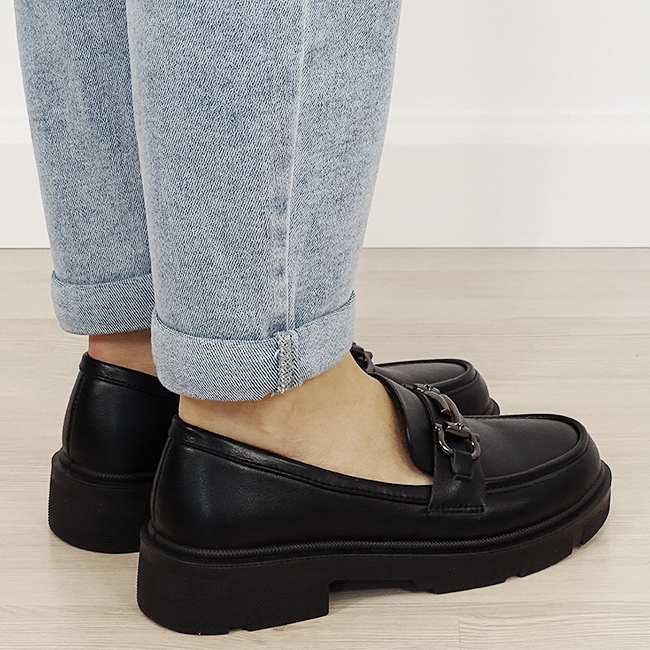 Mocasini negri de tip loafers B-DYH9893 01 [4]