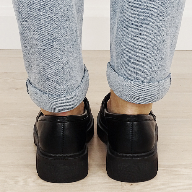 Mocasini negri de tip loafers B-DYH9893 01 [3]