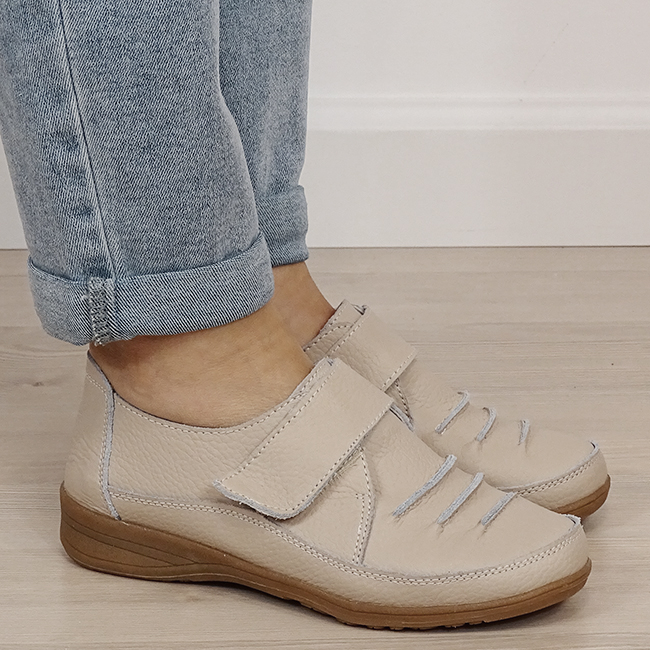 Mocasini roz din piele naturala B-5085. M3 [5]