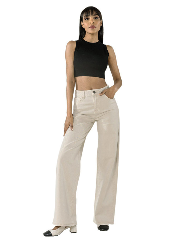 Pantaloni crem Evazati Nina Carter B-J251-25 M9 [1]