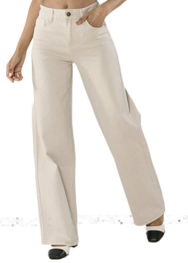 Pantaloni crem Evazati Nina Carter B-J251-25 M9 [2]