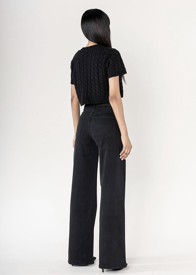 Pantaloni negri Evazati Nina Carter B-J251-1 M9 [4]