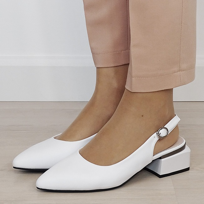 Pantofi albi comozi din piele naturala B-BY6889-5 02 [1]