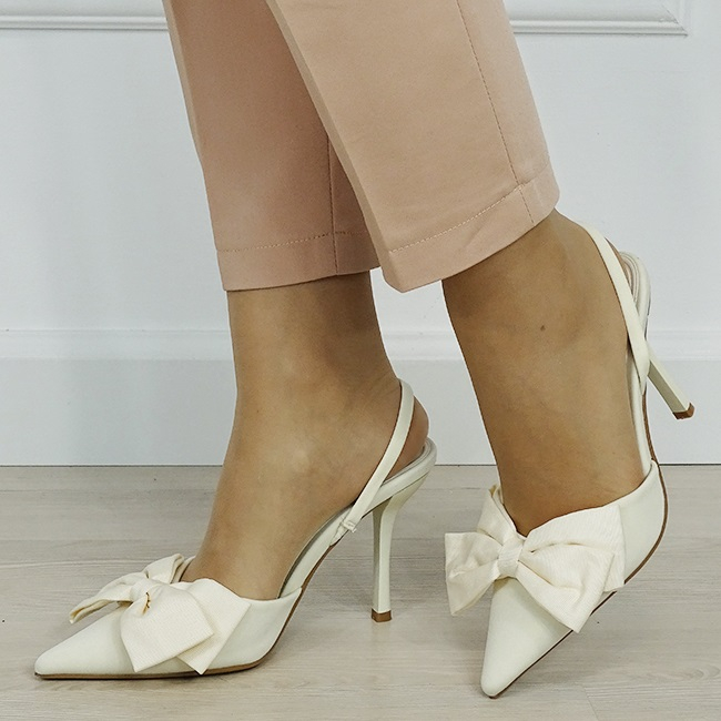 Pantofi bej cu fundita B-3270 01 [1]